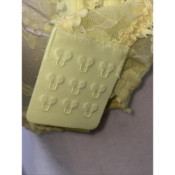 NEW Skims Stretch Lace Unlined Scoop Bra Lemonade DDD NWT - Picture 7 of 8